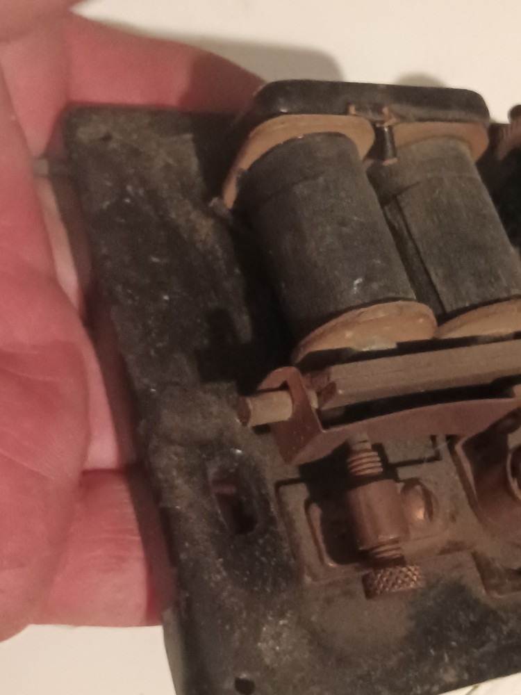 Vintage Edwards Cast Iron And Brass Electrical Relay Component