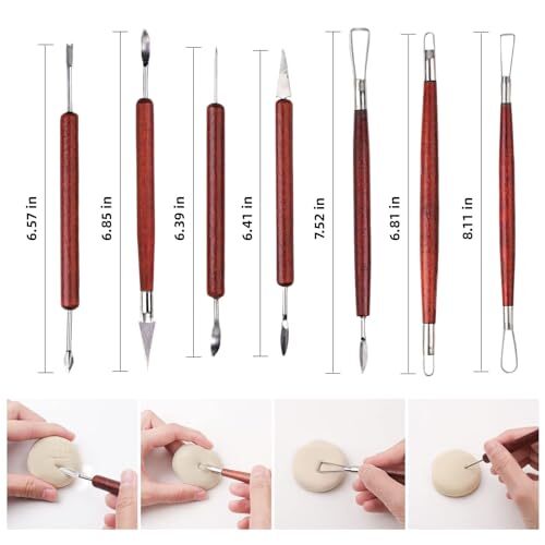 18 Pcs Pottery Tool Kit Polymer Clay Tools Modeling Clay Sculpting Tools Kit