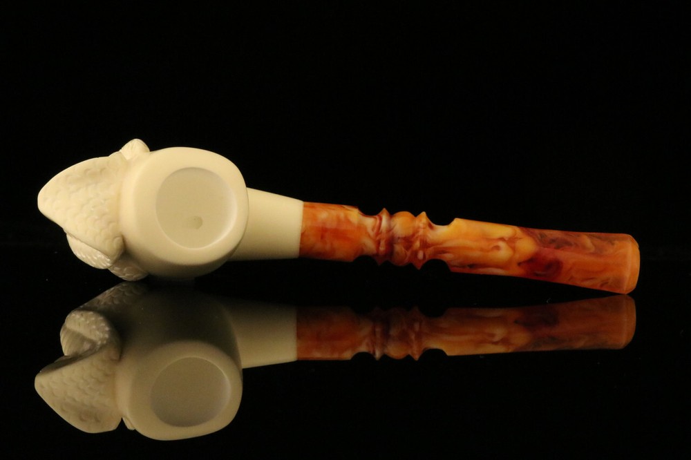 Cobra Block Meerschaum Pipe with custom case M1838