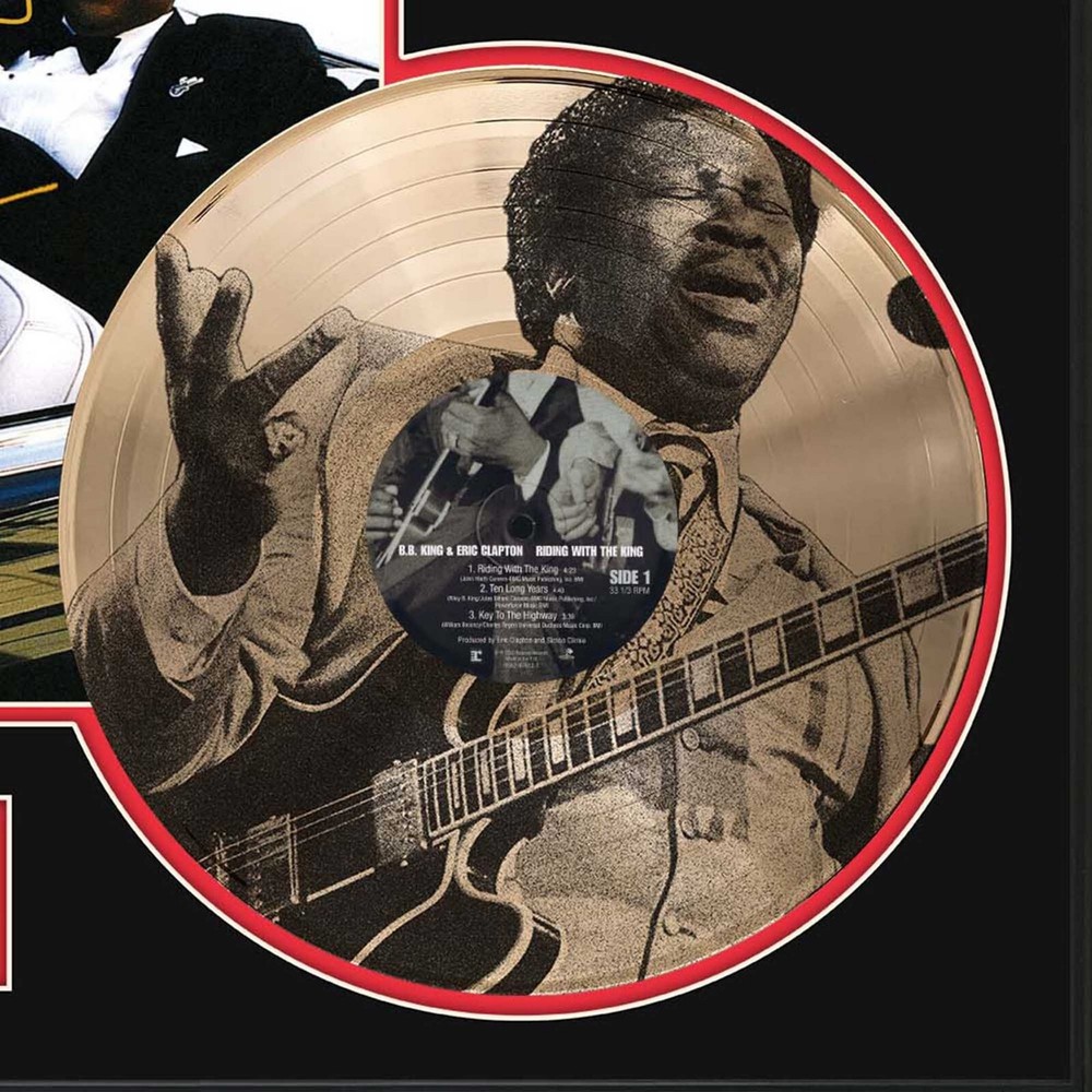 Eric Clapton & B.B. King Custom Etched Reproduction Signed LP Display