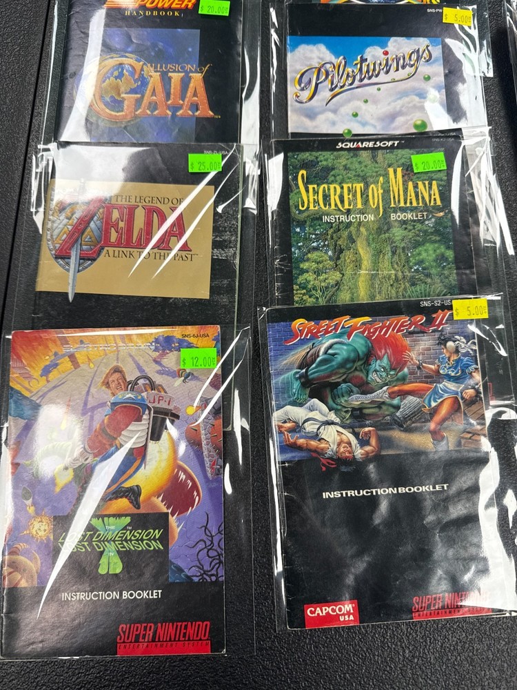 SNES Manual Lot