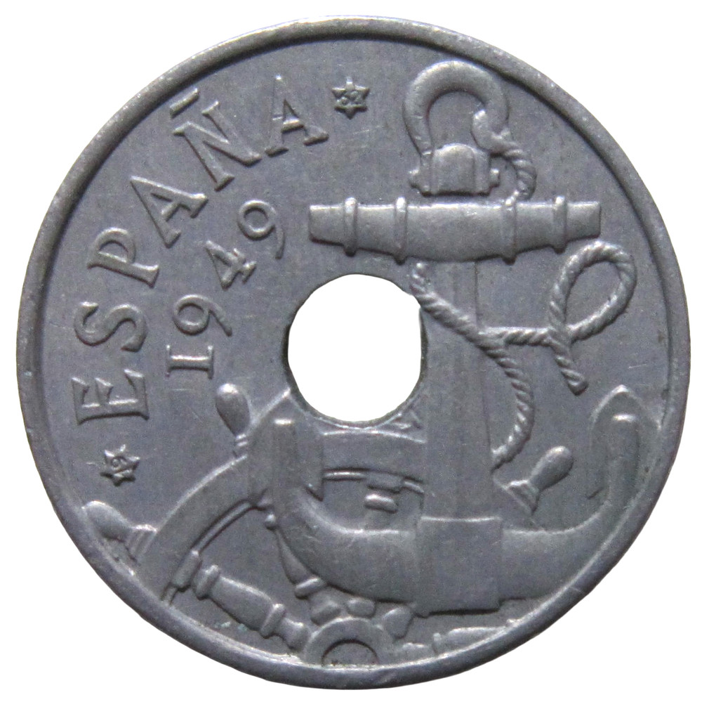 SPAIN. 50 CENTIMOS, 1949 (1962).