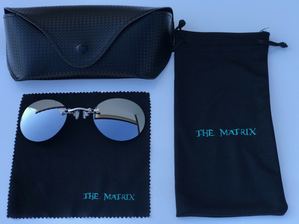 Glasses Matrix 4 Resurrections: Morpheus Silver Mirror Effect