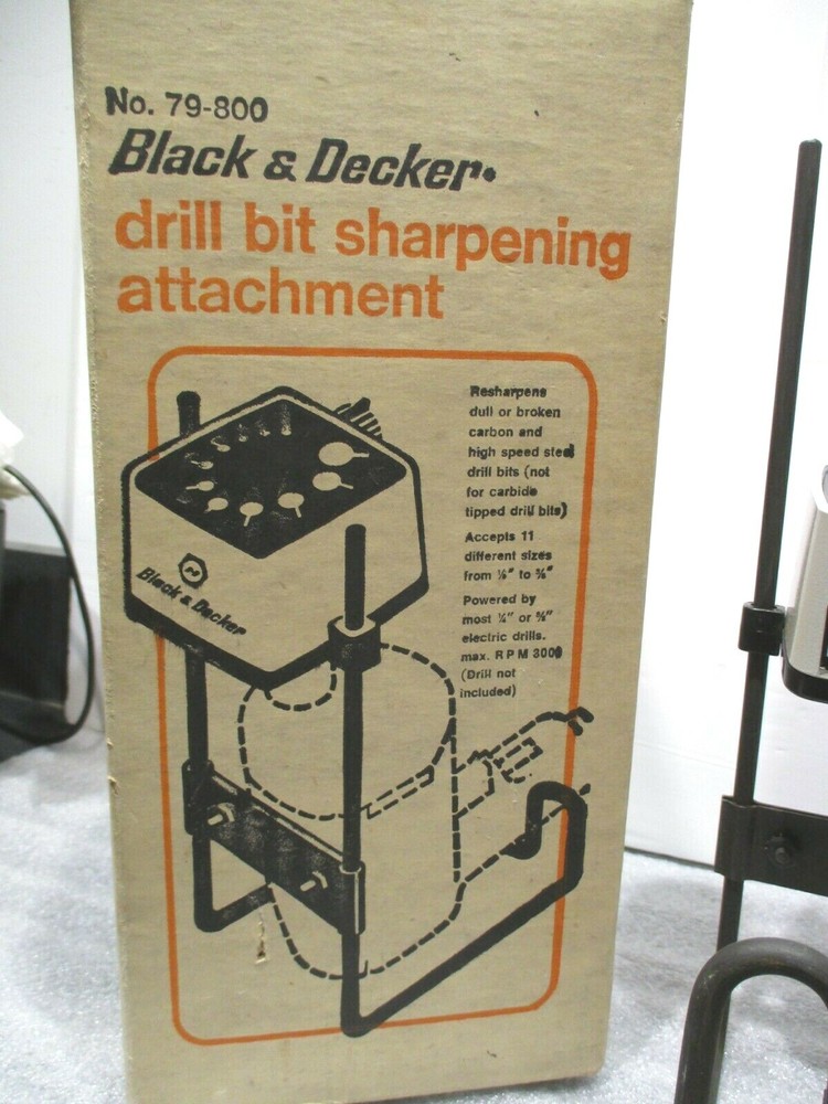 Vintage Black & Decker Drill Bit Sharpener attachment Model 79-800
