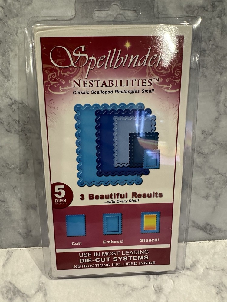 Spellbinders Nestabilities Classic Scalloped Rectangles Small Set