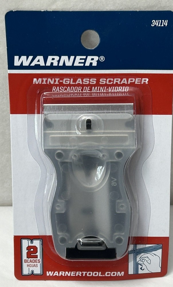 New WARNER Glass & Paint Razor Scraper Includes 2 Blades & Storage
