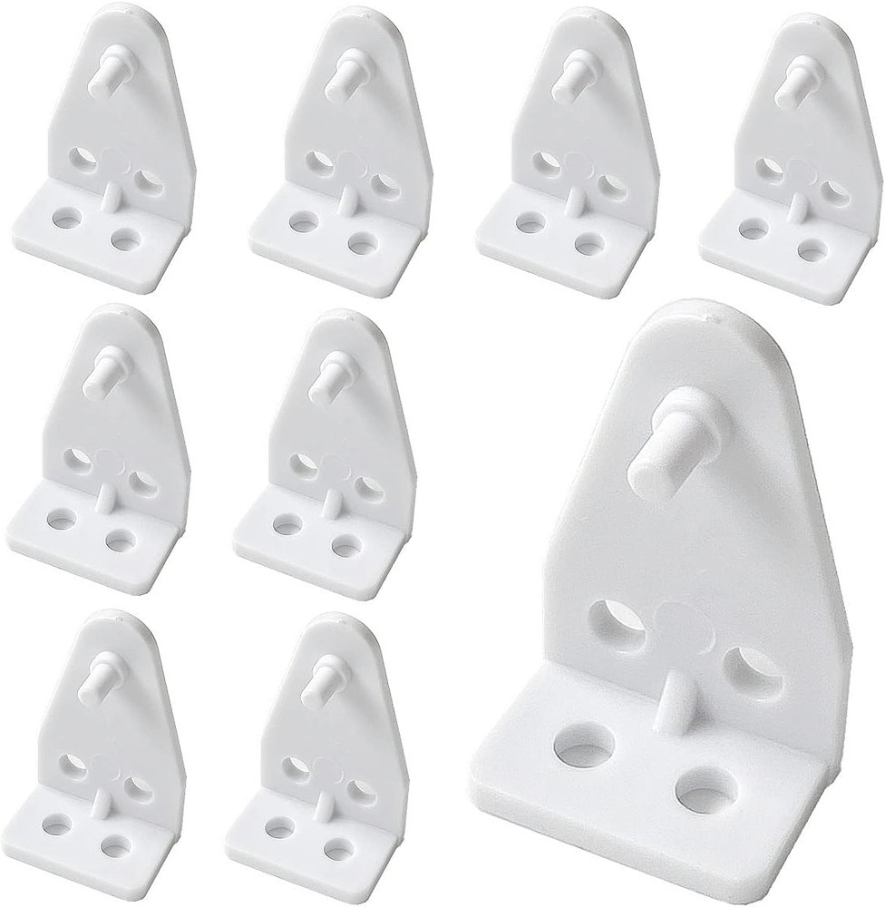 16Pcs Hold down Bracket Bottom Rail Hold Clips White Plastic on 1Inch Mini Blind