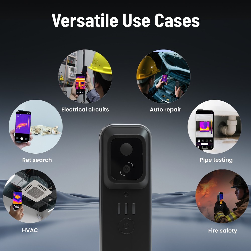 256x192 IR Resolution Wireless Thermal Camera for Android & iOS WiFi Handheld