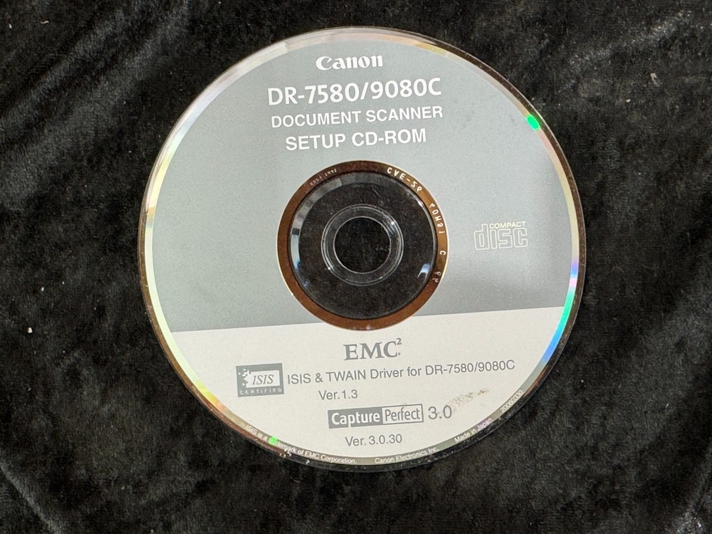 Canon DR-7580/9080C Document Scanner Setup CD ROM