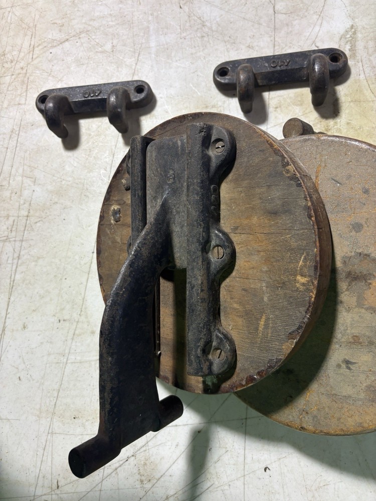 Vintage Iron Swing Out Stool Workbench Industrial