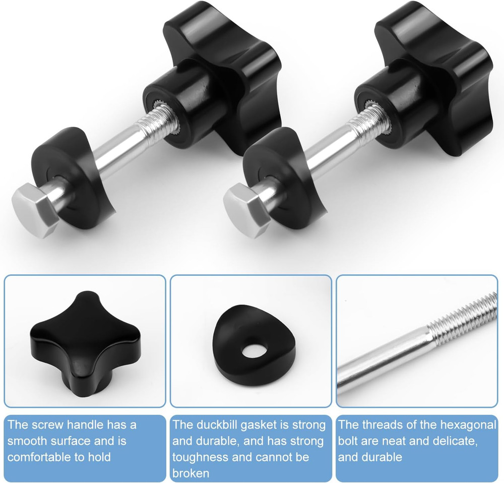 2 Sets Rollator Walker Replacement Arm Adjustment Knobs, Comfortable Universal P
