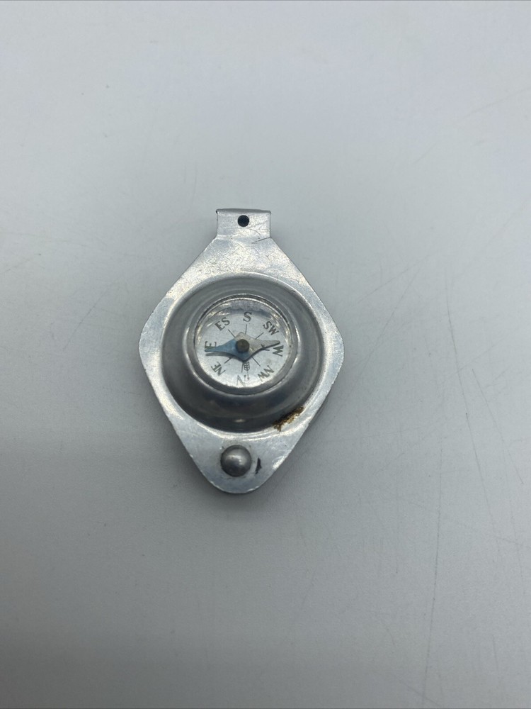 Vintage Comet Compass Japan Silver Tone Blue Dial White Face