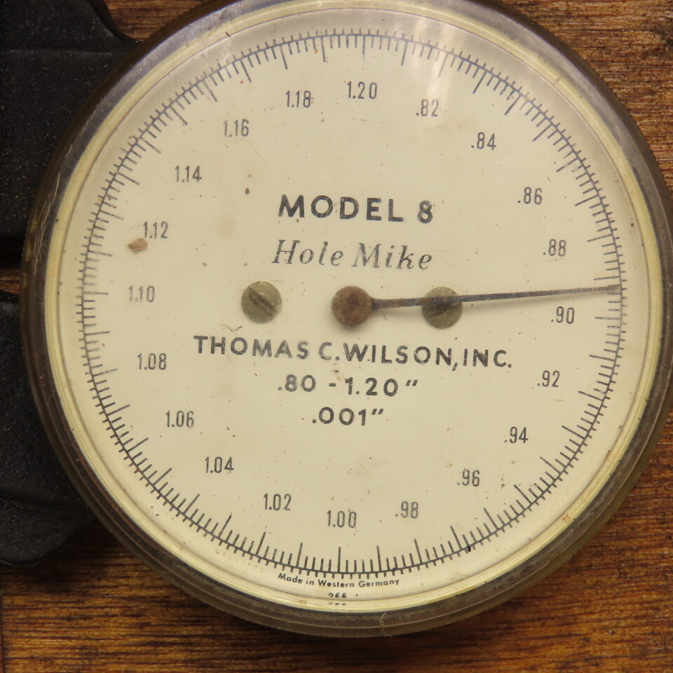 Thomas C Wilson Model 8 .80-1.20" Hole Mike Inside Micrometers