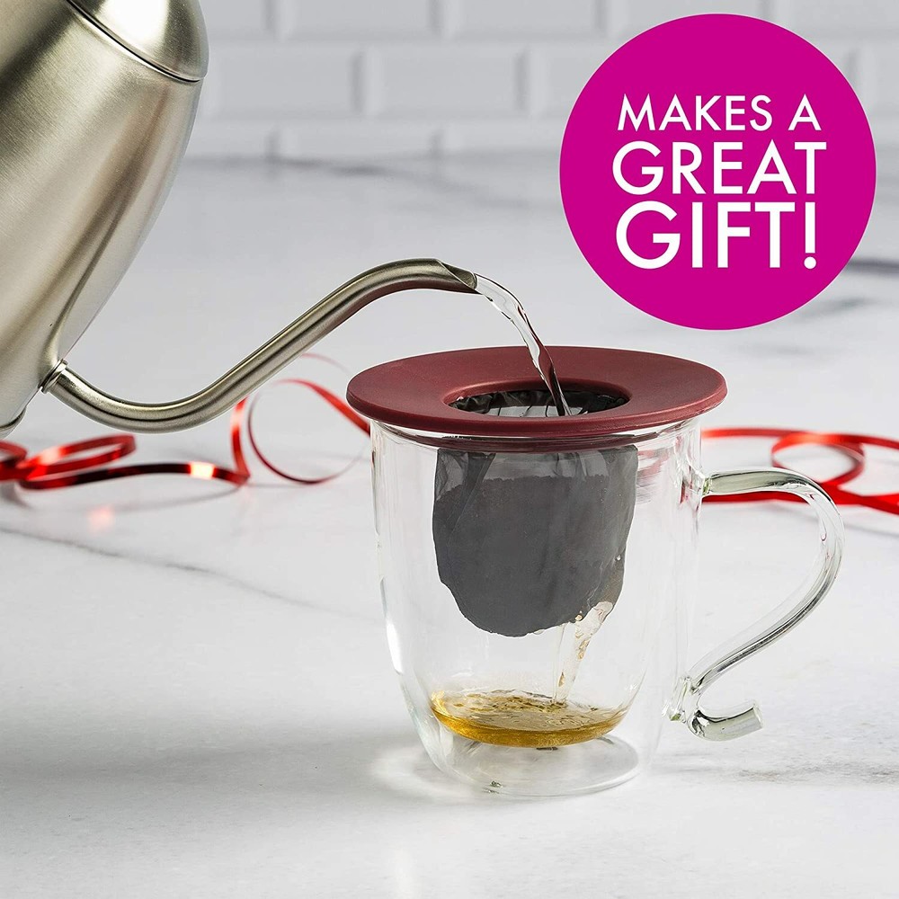 Primula Reusable Fine Mesh Filter Pour Over Maker Portable Coffee Brew Buddy,Red