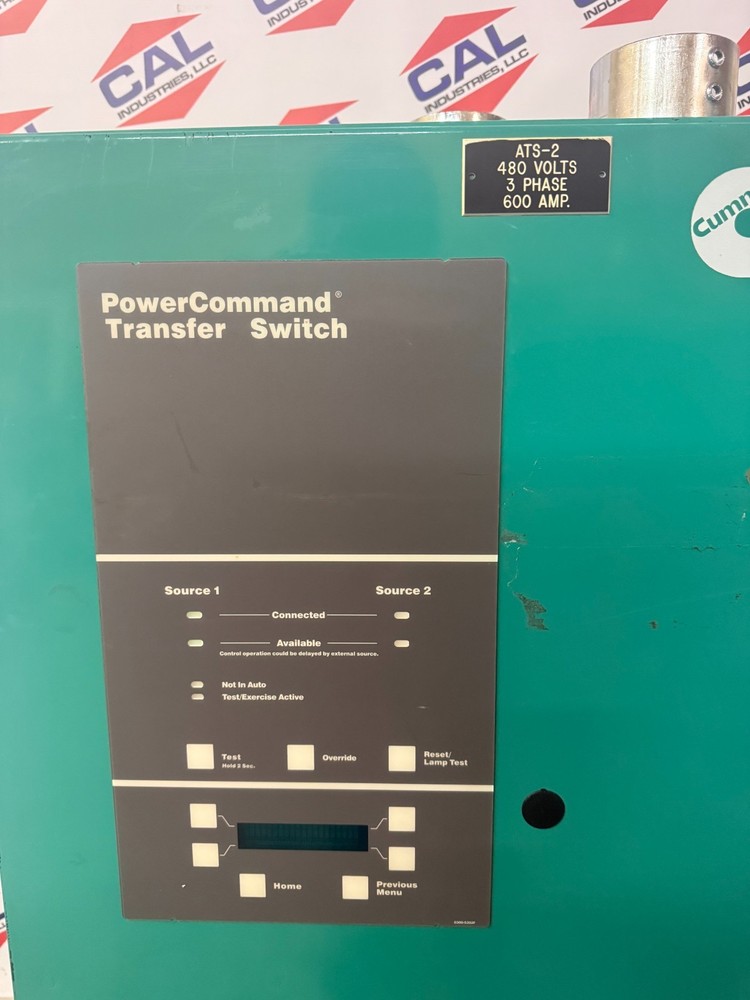 Cummins Automatic Transfer Switch 480v 3 phase 600 amp