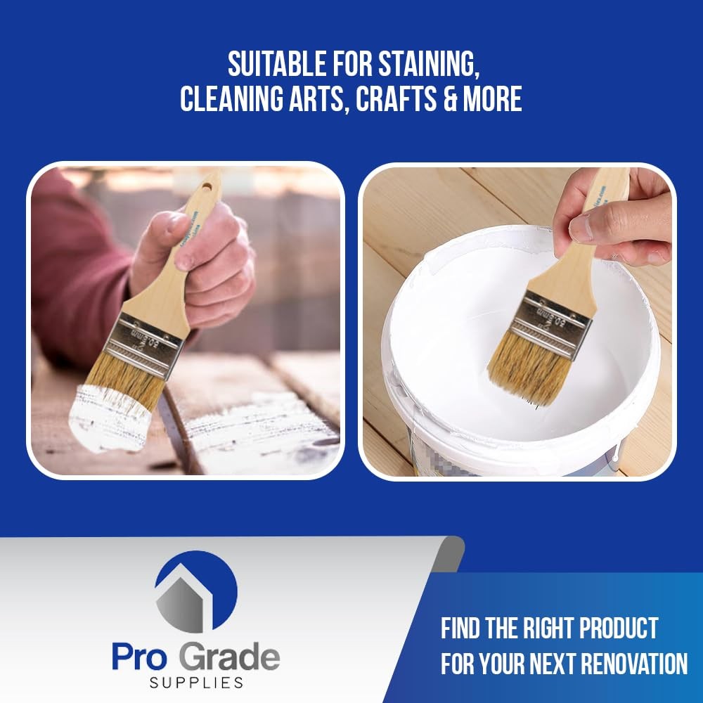 Chip Paint Brush Set Assorted Sizes Bulk 24 Pack