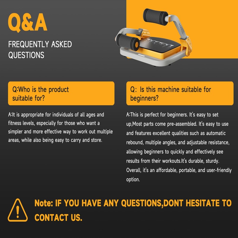 Adjustable Ab Trainer Machine for Home Workout - 350 LBS Capacity