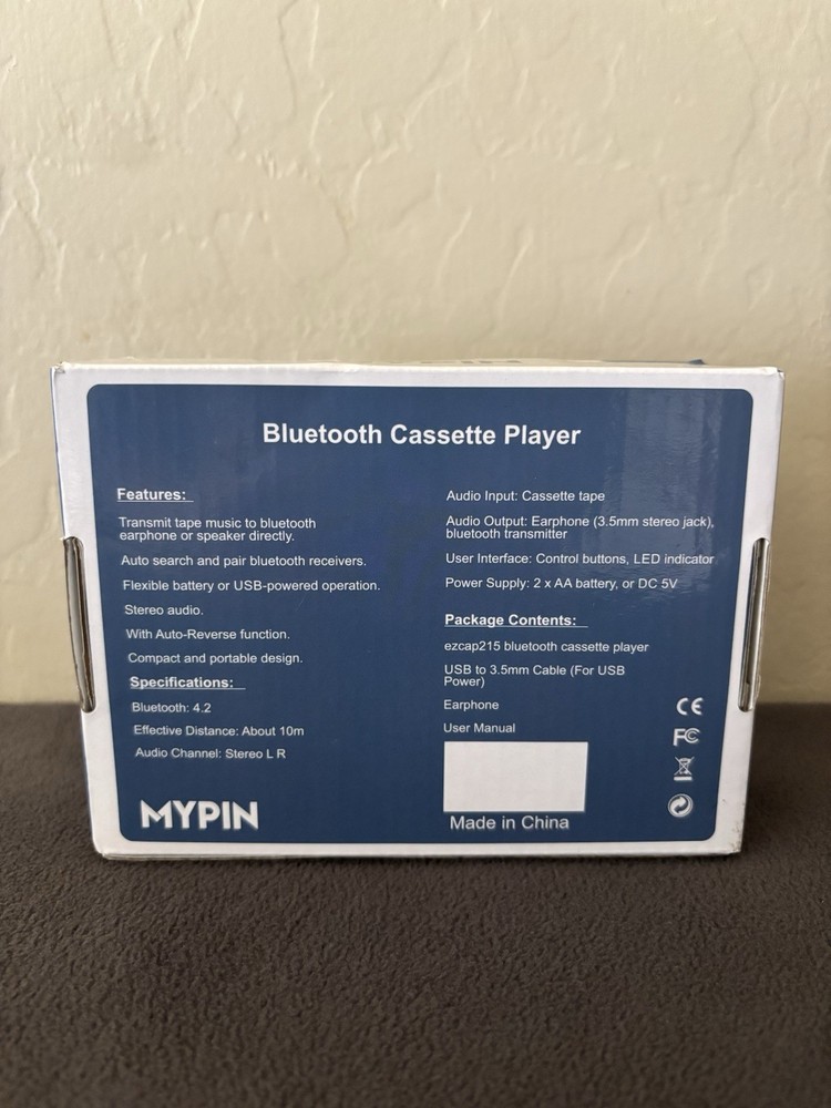 MYPIN WIRELESS CASSETTE PLAYER