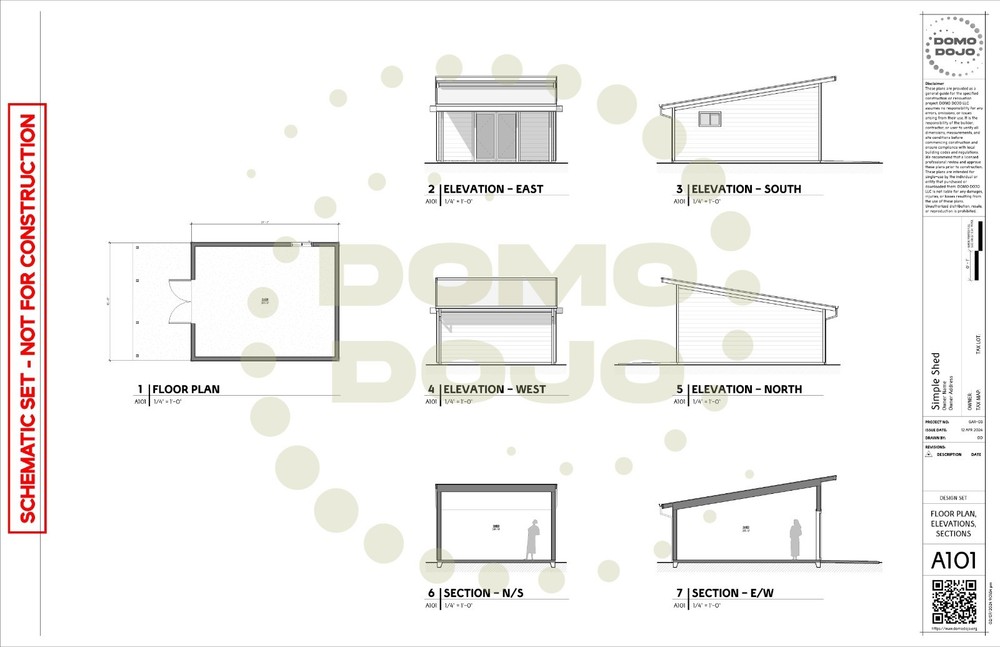 Simple Shed Garage Plans – PDF Downloadable Blueprint