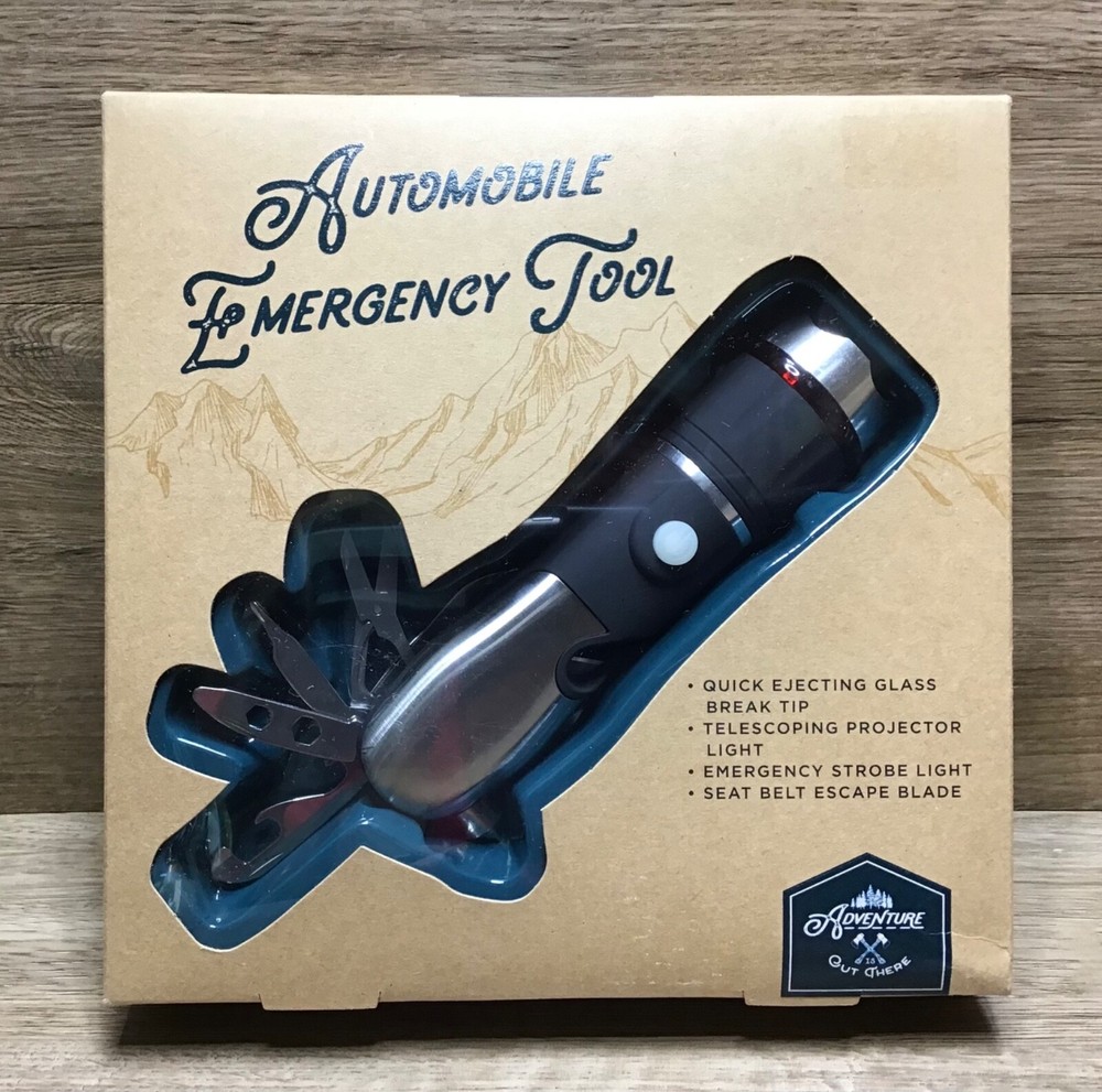 Adventure is Out There Automobile Emergency LED Flashlight Multi-Tool Black