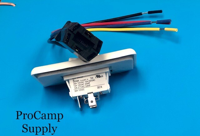 SIGMA RV SLIDE OUT EXTEND RETRACT SWITCH +BEZEL, RELAY White