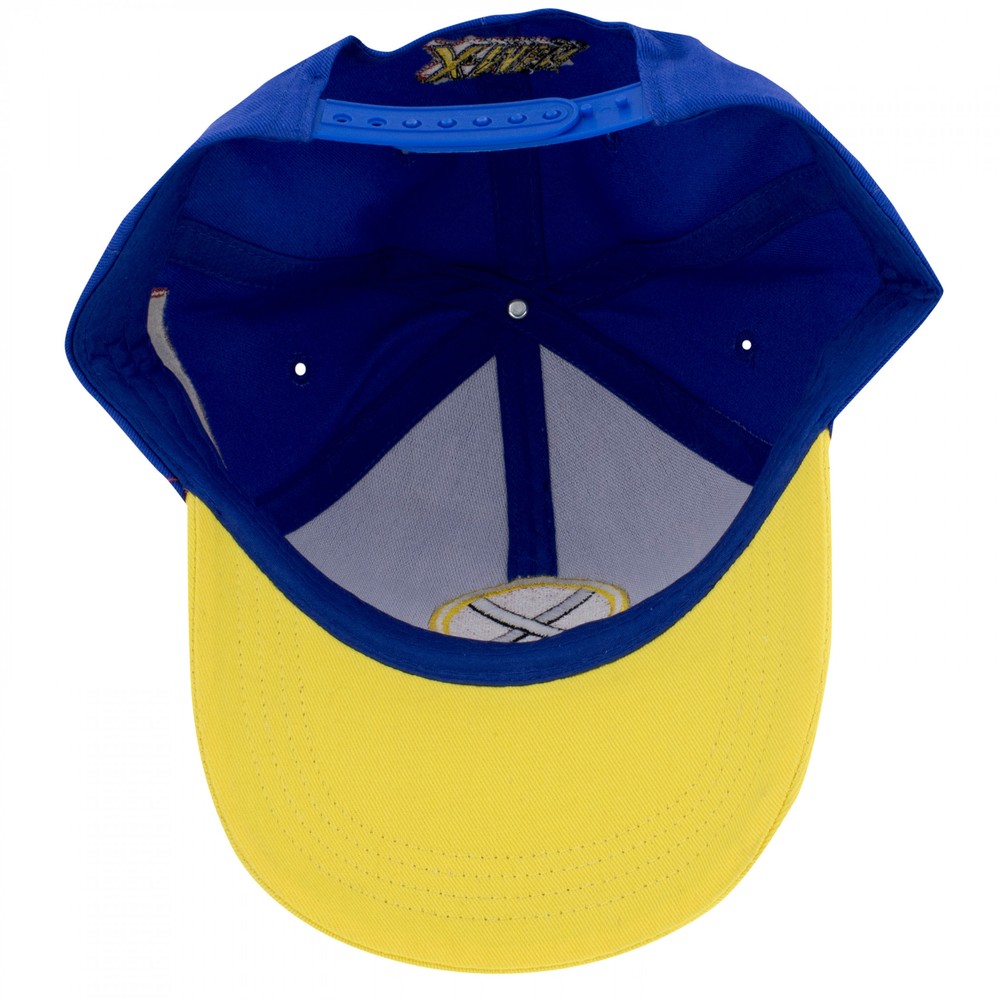 X-Men Logo Blue & Yellow Snapback Hat Multi-Color