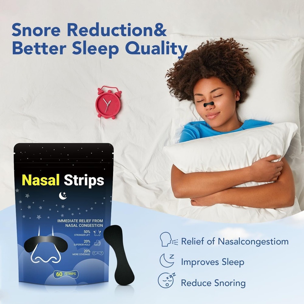 Nasal Strips for Snoring,Stops Snoring,Improves Sleep and Workout Performance-60