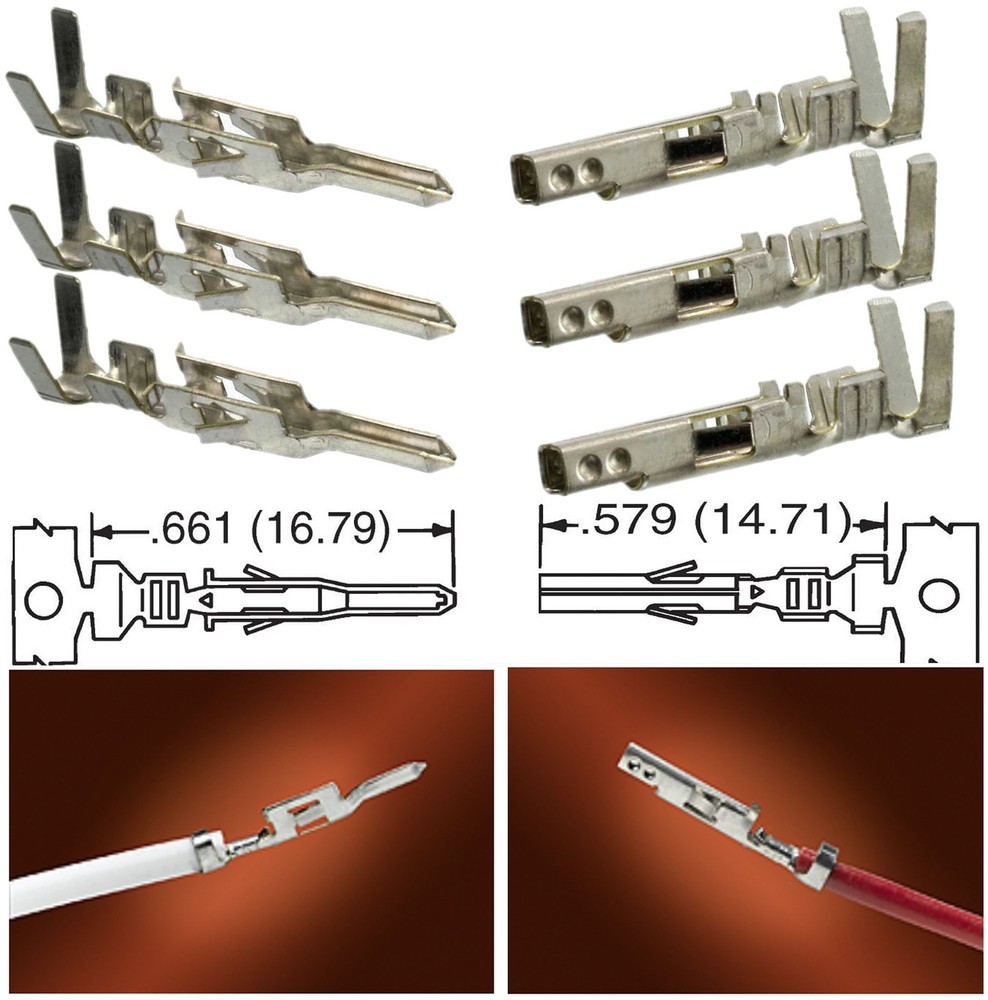 Molex, 12 Circuit Connector -2 Complete Set- Wire Conn. with Pins - Molex...