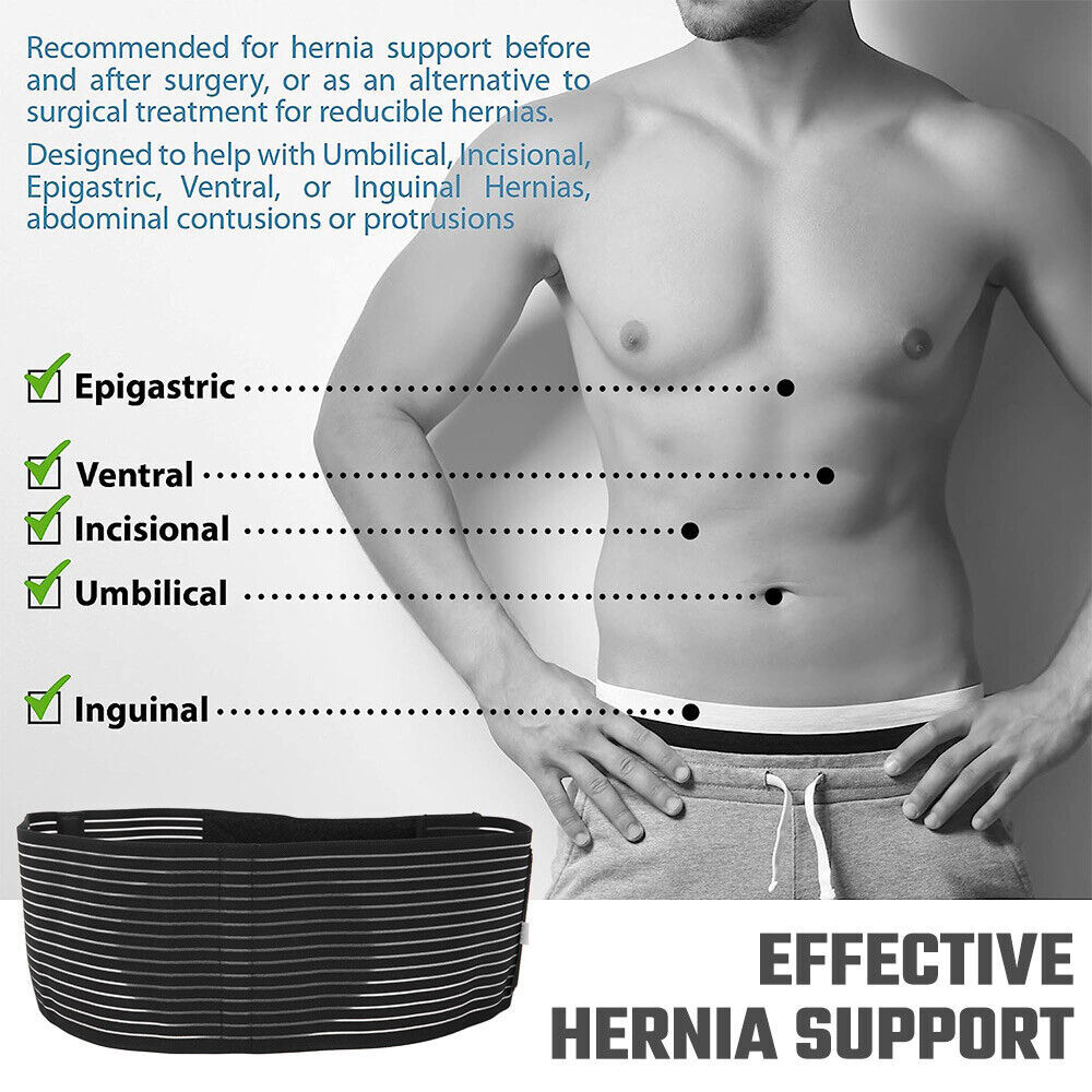 Umbilical Hernia Belt - Abdominal Support Binder with One Compression Pad Unisex