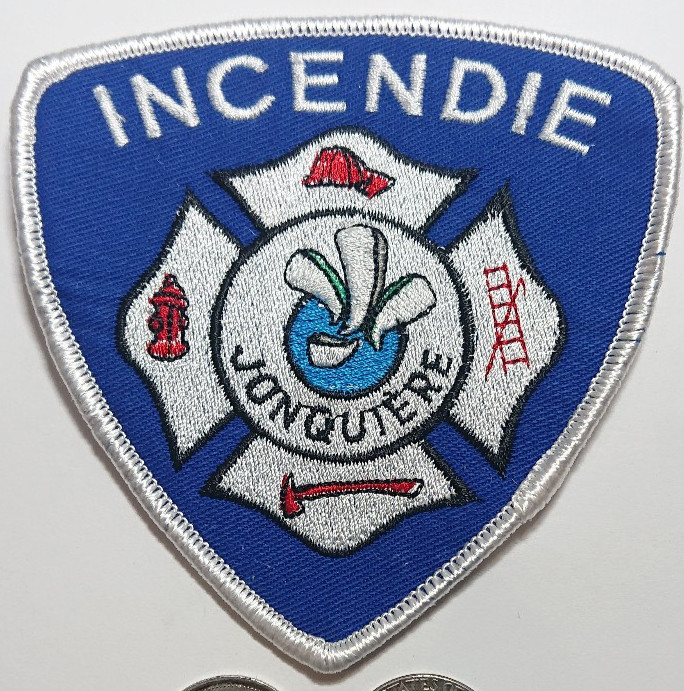 Jonquiere Incendie Fire Department Patch Badge Crest