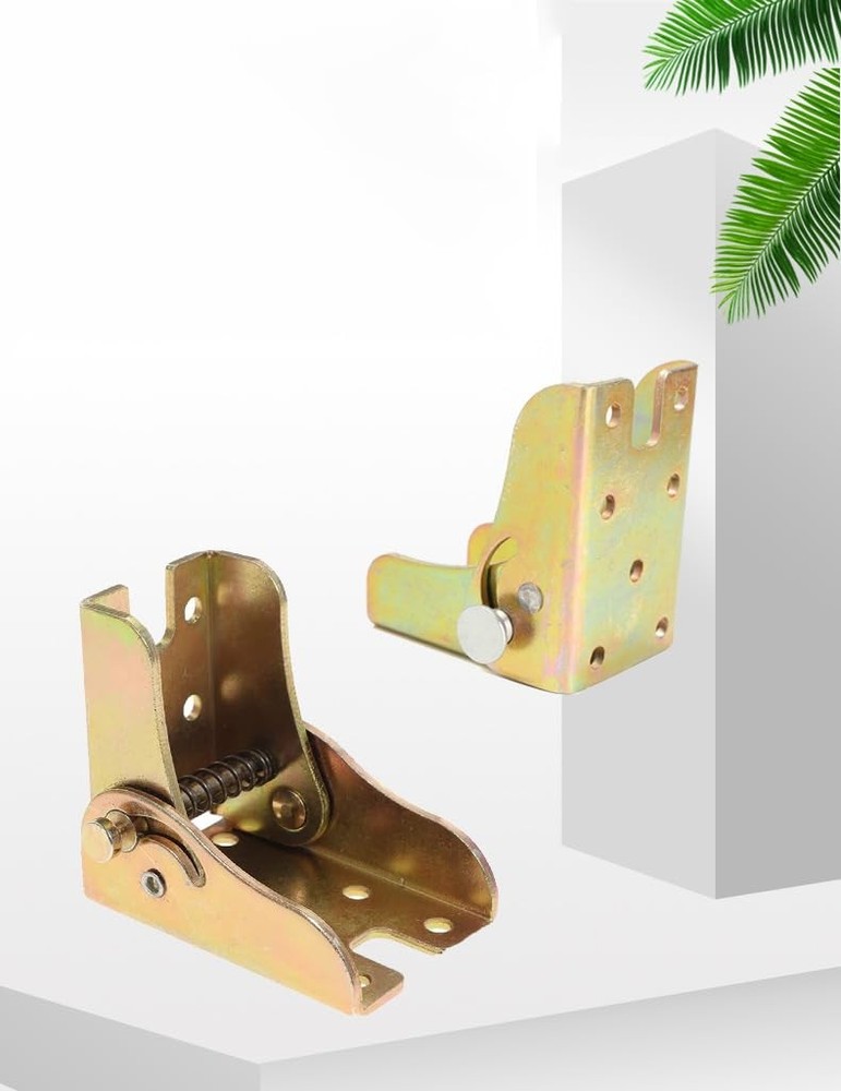 4PCS Folding Bracket Locking Hinges 90° Self Lock Table Leg Support Zinc
