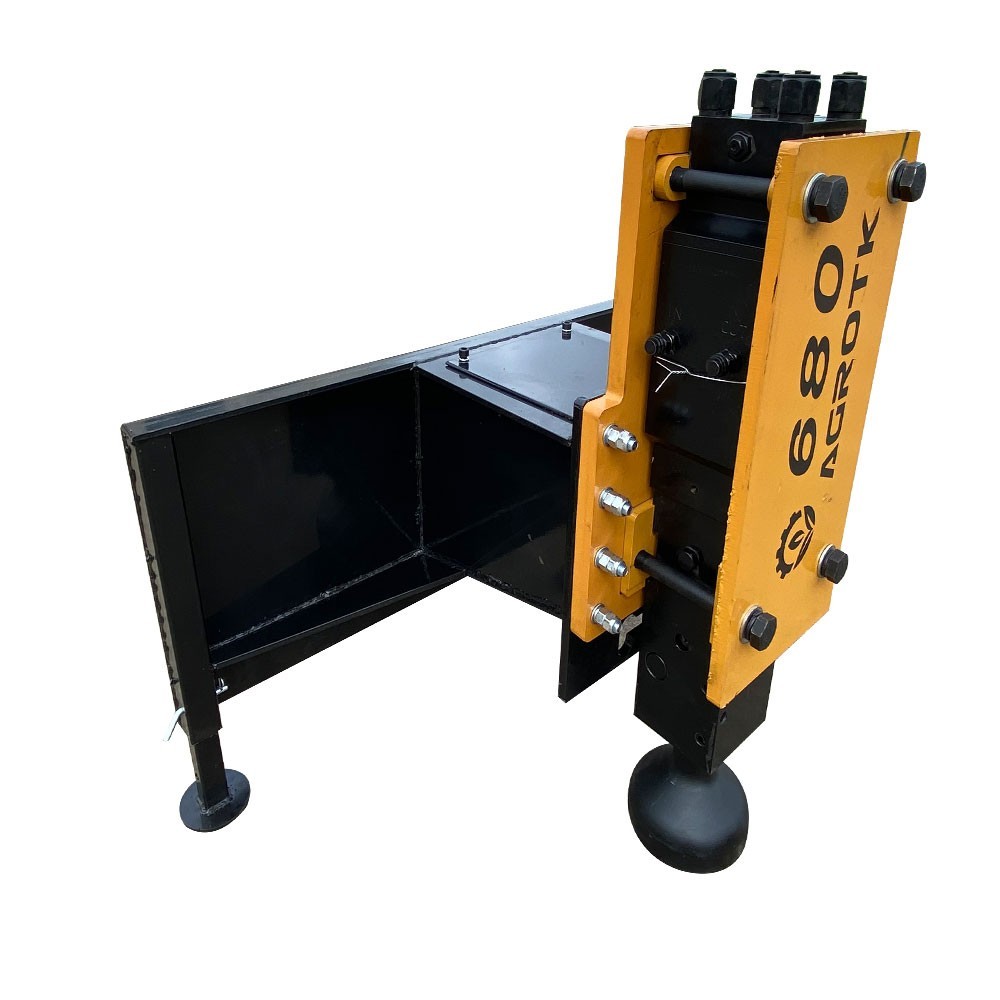 AGT Skid Steer Post Driver 680 Ft/lb Universal Hydraulic Hammer Quick Attach