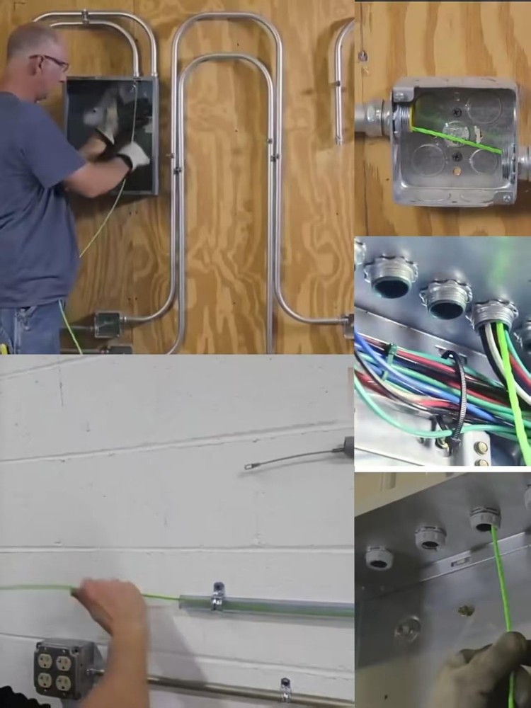 Fish Tape Wire Puller Through Wall Wire Threader Fish plus Fish Cable Fastene...