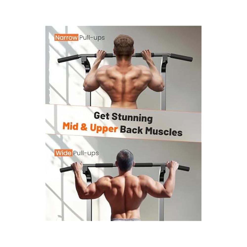 Non,Slip Pull Up Bar Station for 450LBS Weight Capacity, Dips, Pull Ups, and