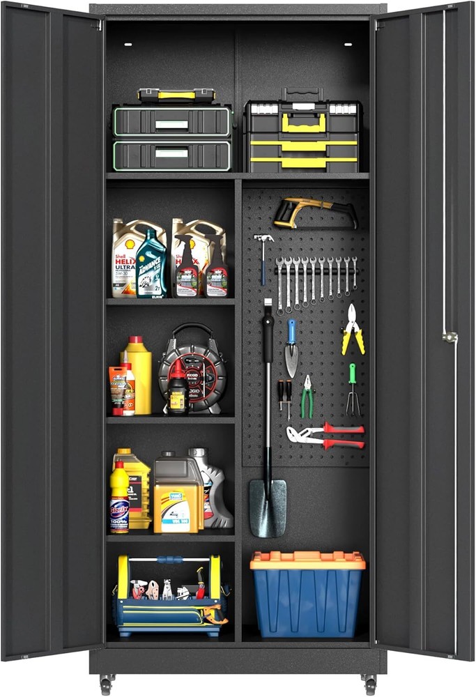 8 Pcs Garage Workshop Set Garage Storage Cabinet System Rolling Cabinet Shelving