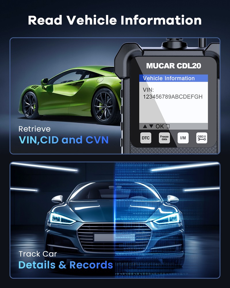 Automotive OBDII Code Reader OBD2 Scanner Check Engine Fault Diagnostic Tool