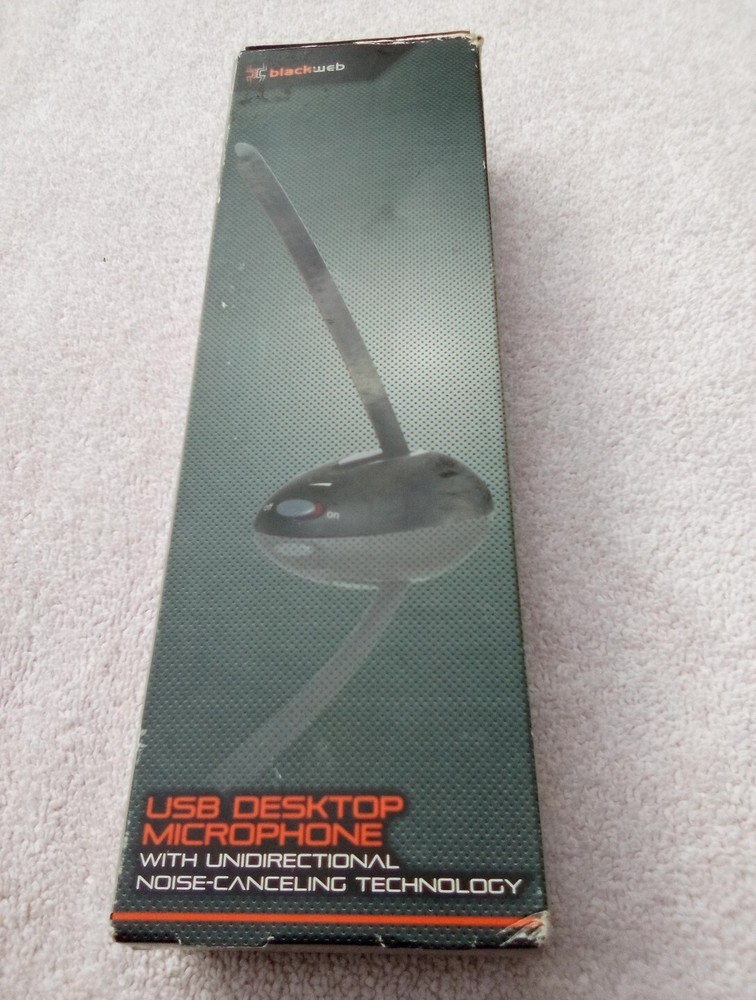 Brand New Blackweb # BWA18HO01 USB Desktop Microphone for Computers PC or MAC