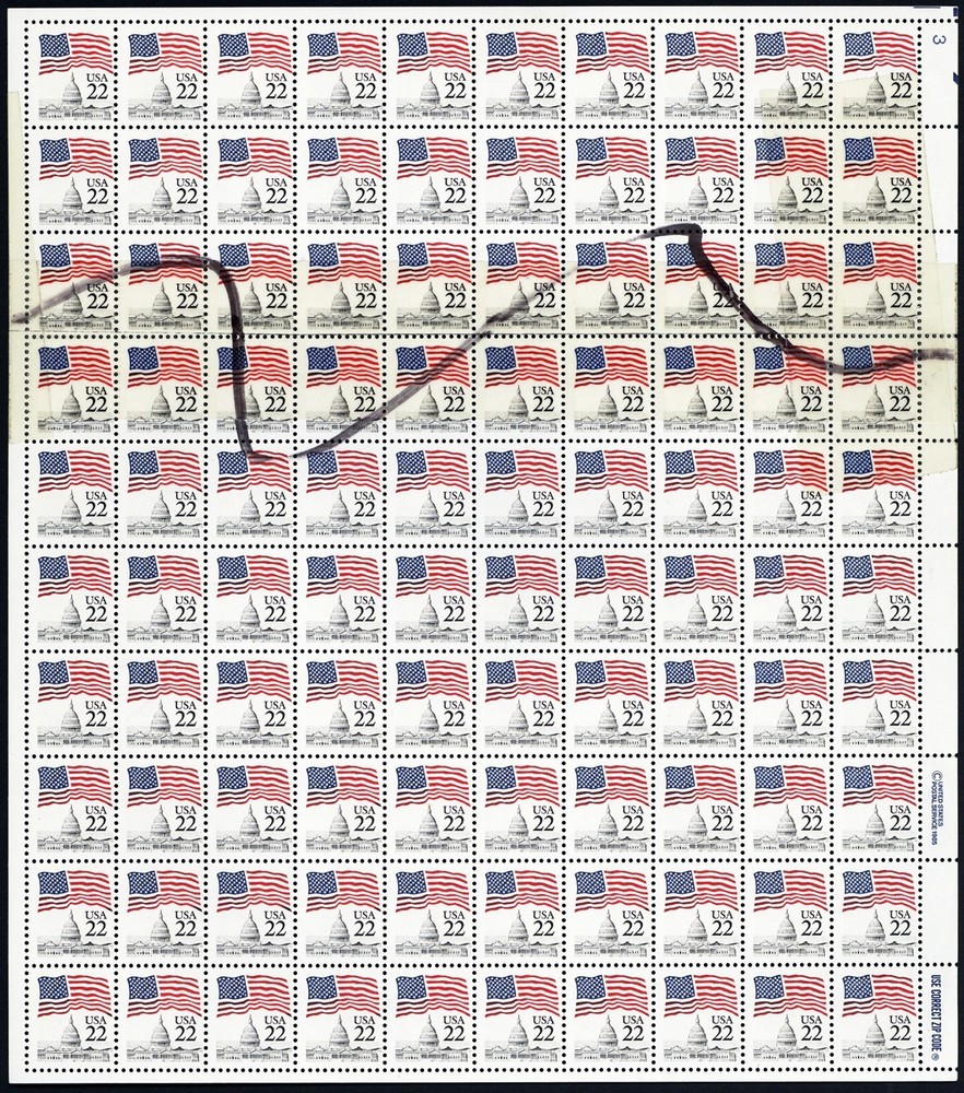 2114, MNH 22¢ With Post Office Laminate & Rejection Marks * Stuart Katz