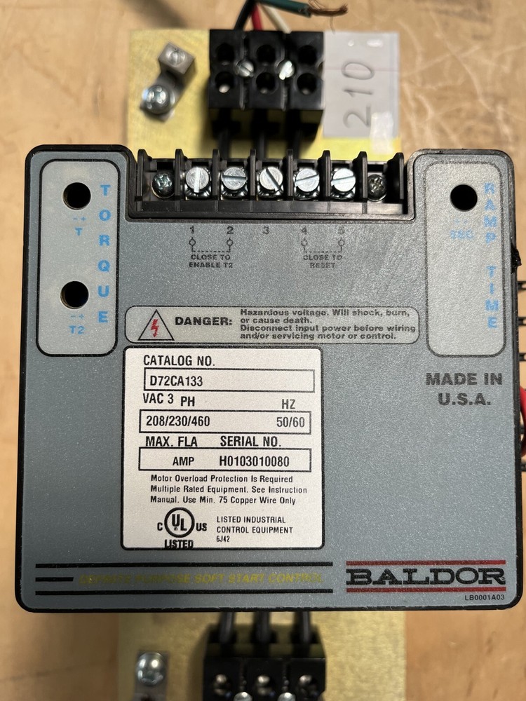 BALDOR Industrial Solid State Motor Control Soft Start MB9X
