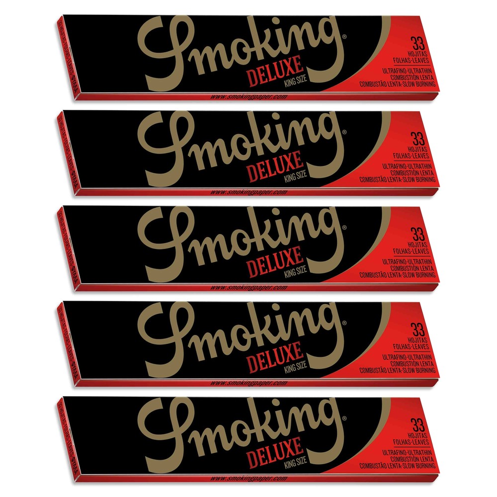 Smoking Deluxe Rolling Papers King Size (110mm) - (5 Booklets)