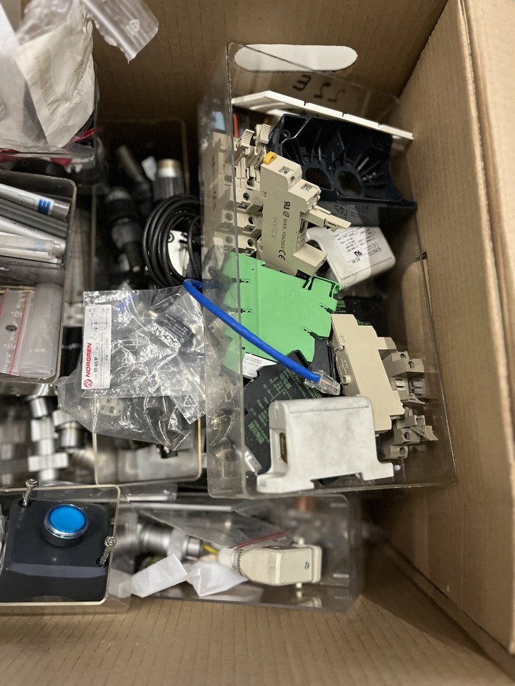 Mixed Industrial Automation Components Connectors Relays Terminal Blocks Lot