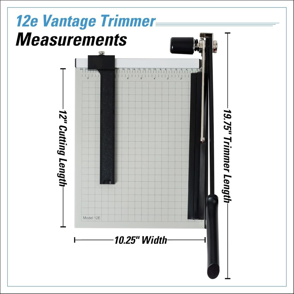 Professional Paper Trimmer, Metal Base, 15 Sheet