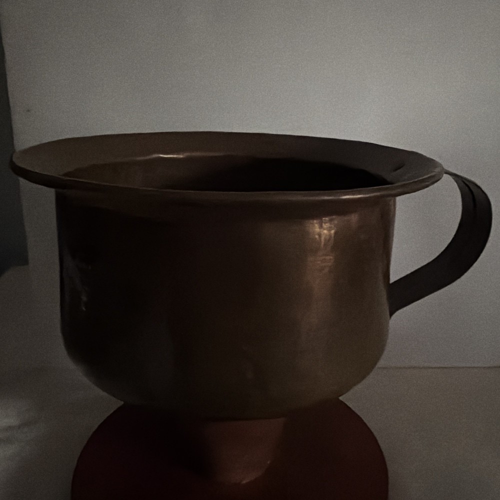 Vintage Hand Hammered Copper Chamber Pot Planter