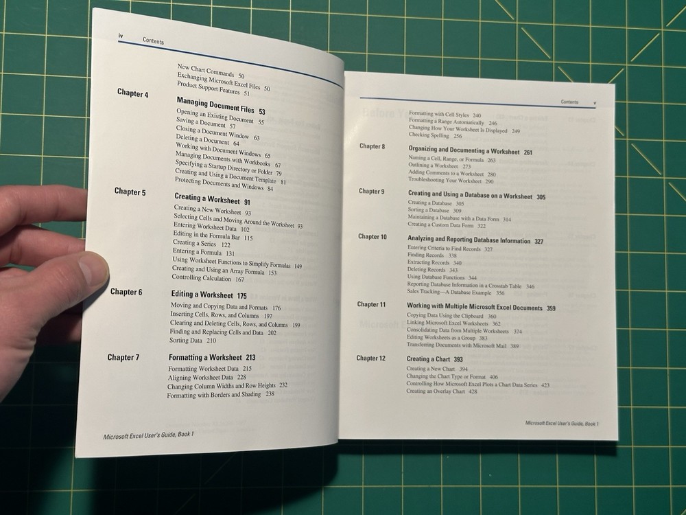 Microsoft Excel User's Guide 1 Version 4.0