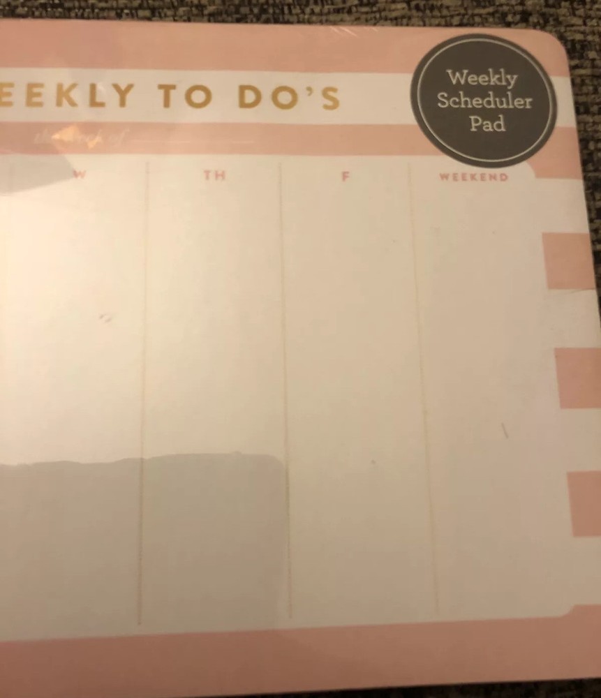 Staples weekly planner epad - desktop planning pad: Pink - 52 Sheets NIP