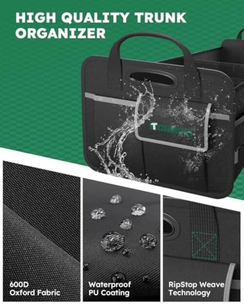 2-Compartment Trunk Organizer & Multi-Compartment Storage 65L (Organizer Only)