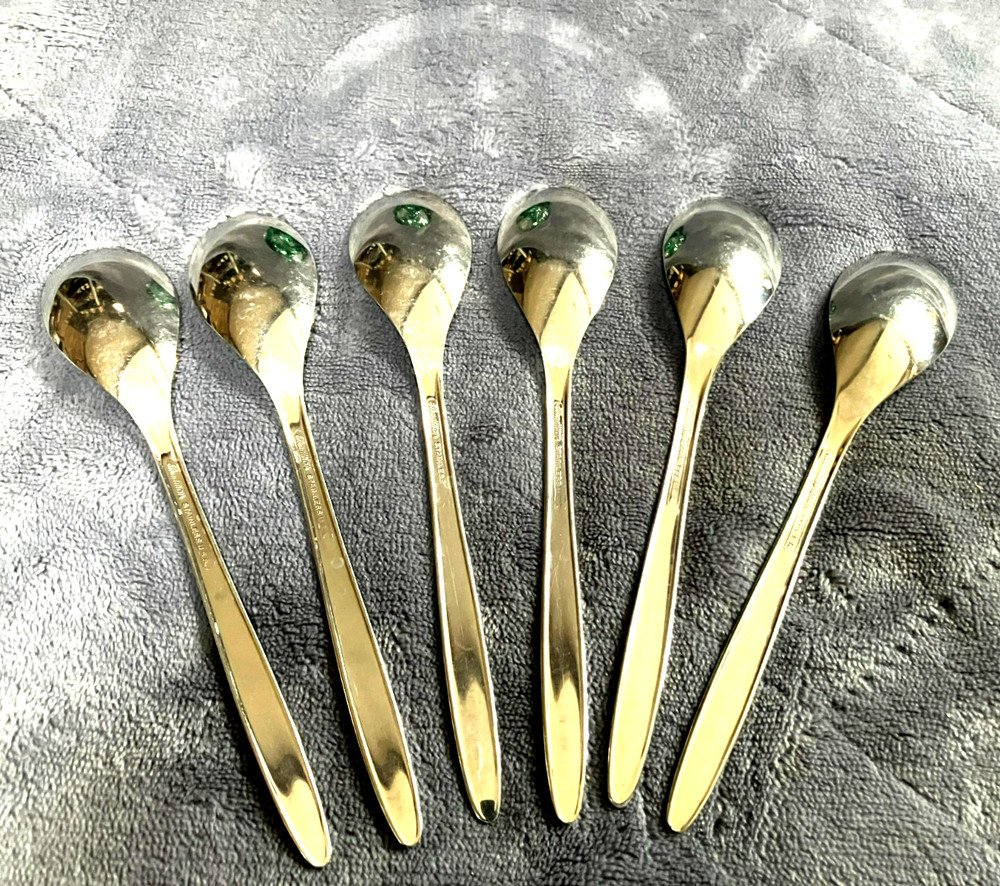 6 Pcs MCM Style Sears Traditions Inspirations Flatware Teaspoons