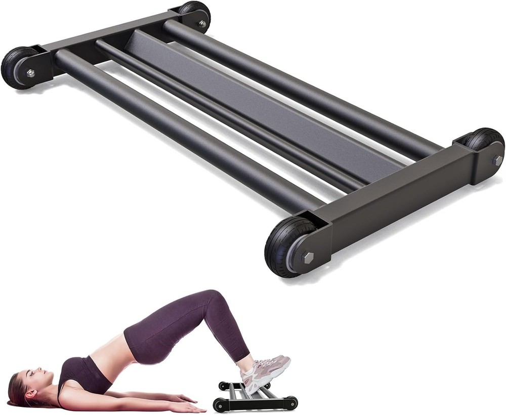 Glute Ham Glider Heavy Duty Ab Glute Glider Machine Exercise Wheels Leg Workouts