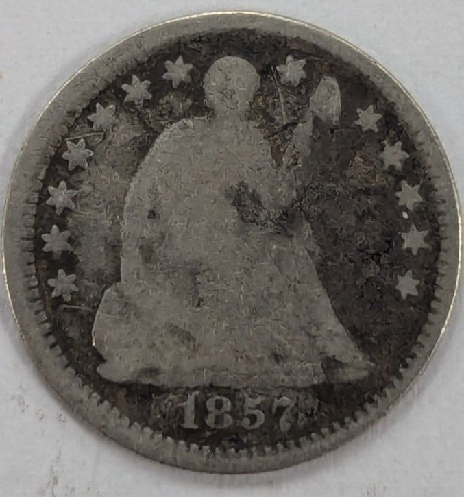 1857 Seated Liberty Silver Half Dime ~ 90% Silver ~ #356