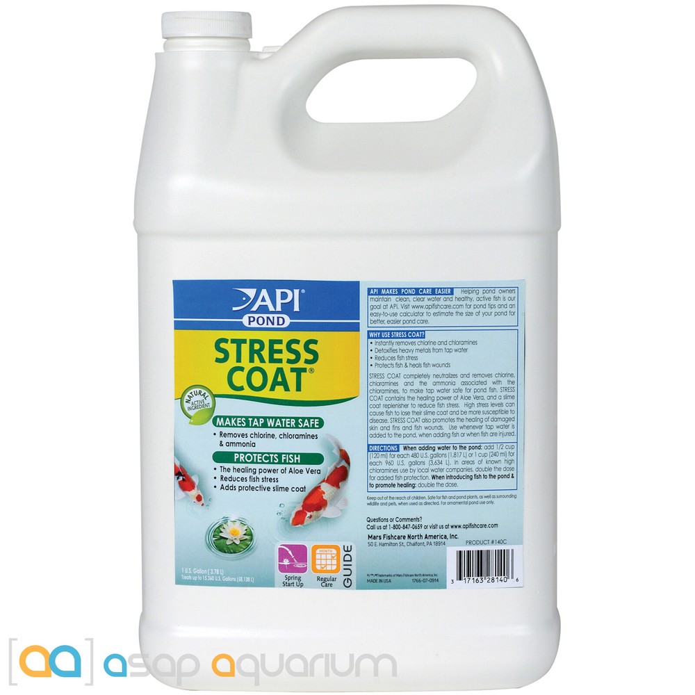 API Pond Stress Coat 1 Gallon Makes Tap Water Safe and Protects Fish